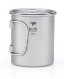 Tazza in titanio Keith con coperchio 300ml 2