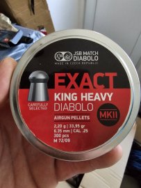 Recensione: Diabolo JSB Exact King Heavy MKII 6,35mm 300pz - 1