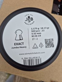 Recensione: Diabolo JSB Exact Jumbo Heavy 5,52mm 500pz - 2