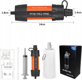 Filtro tascabile per acqua Mini Water Filter 6 in 1 2