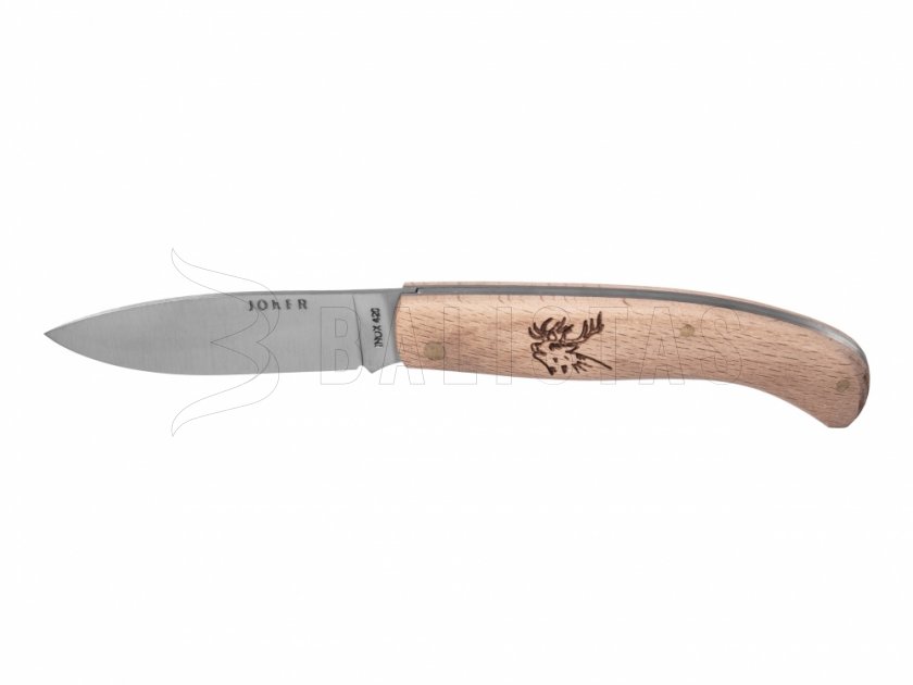 Coltello Joker NH78-2 legno motivo cervo 8 cm