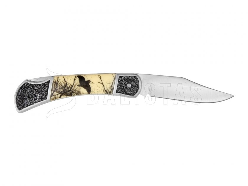 Coltello pieghevole Joker motivo uccello 8 cm