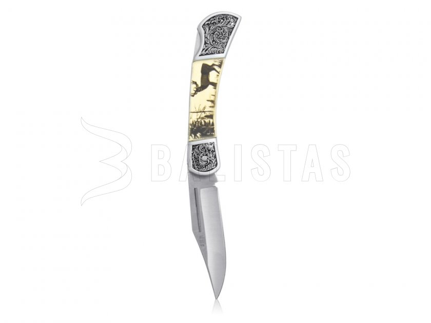 Coltello pieghevole Joker JKR113 motivo cervo