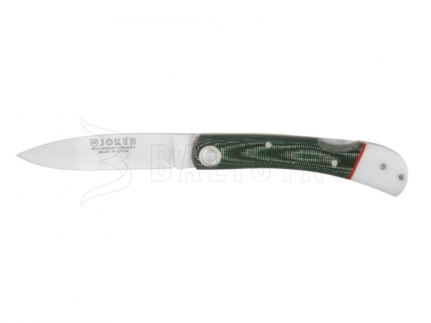 Coltello pieghevole Joker verde-bianco