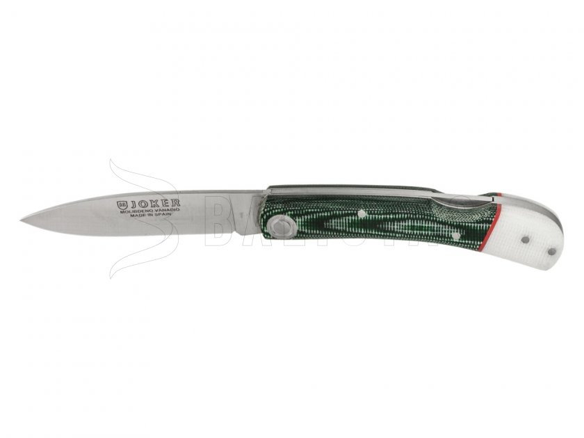 Coltello pieghevole Joker verde-bianco