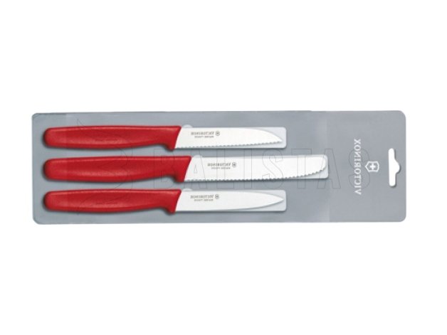 Set di 3 coltelli da cucina Victorinox 5.1111.3 finitura rossa