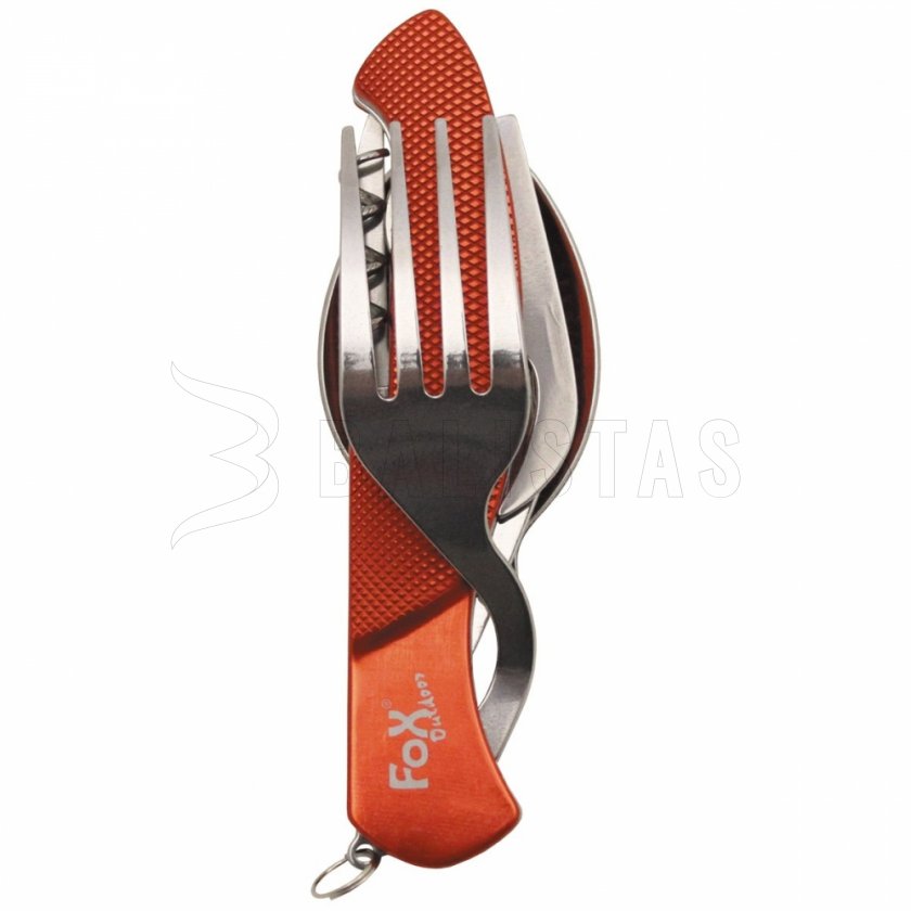 Posate pieghevoli Fox Outdoor 6 pezzi rosse 44051