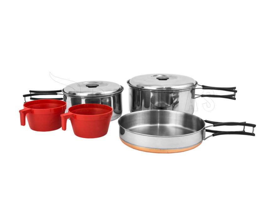 Gamella - set da cucina in acciaio inox per 2 persone