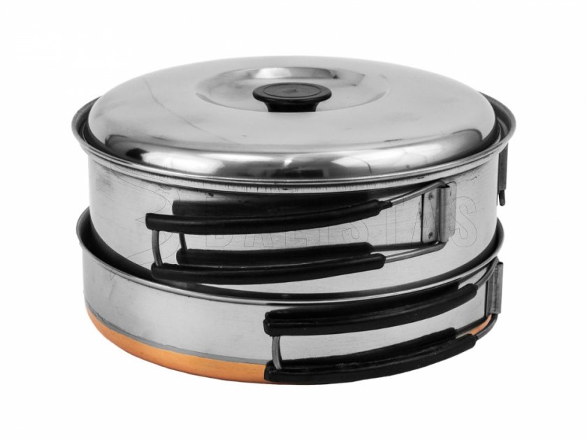 Gamella - set da cucina in acciaio inox per 2 persone