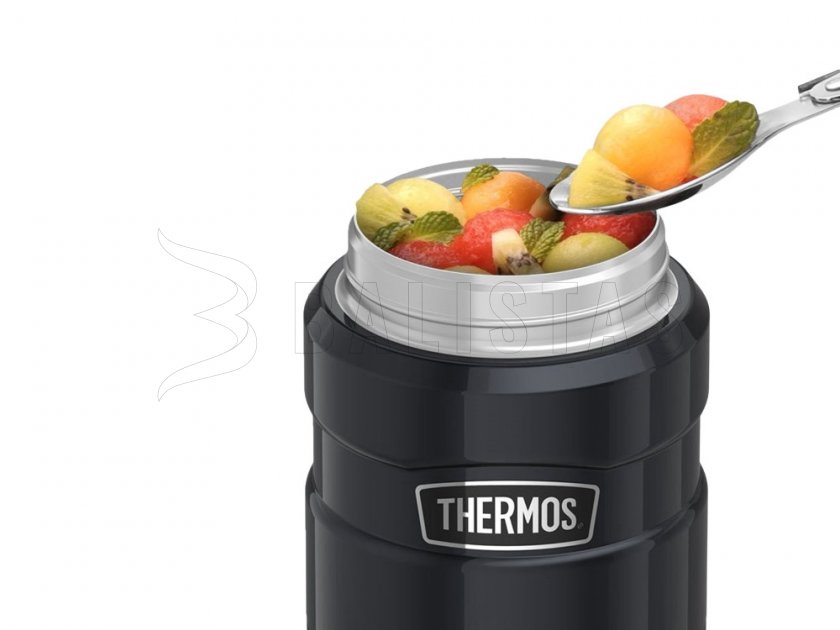 Thermos per alimenti con cucchiaio Thermos King 0,47 l grafite