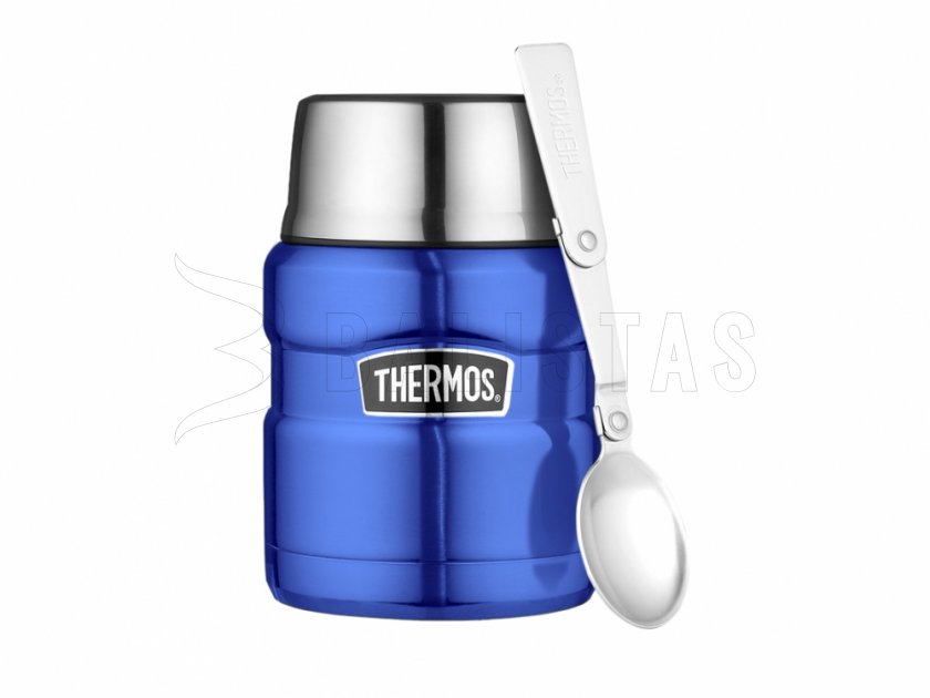 Thermos per cibo con cucchiaio Thermos King 0,47 l blu
