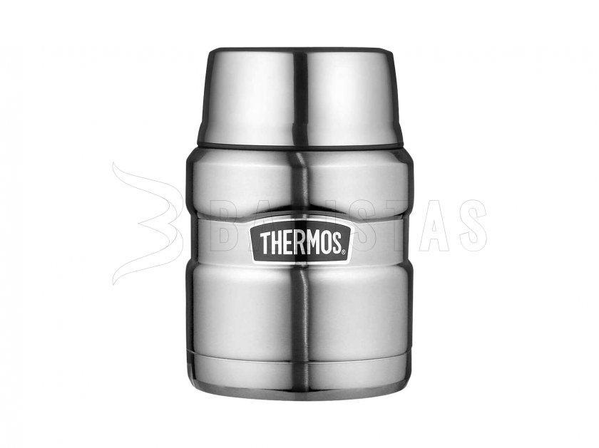 Thermos per alimenti con cucchiaio Thermos King 0,47 l steel
