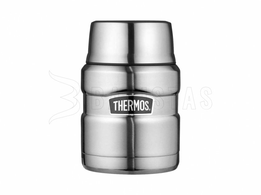 Thermos per alimenti con cucchiaio Thermos King 0,47 l steel