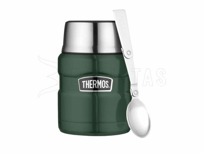 Thermos per alimenti con cucchiaio Thermos King 0,47 l verde