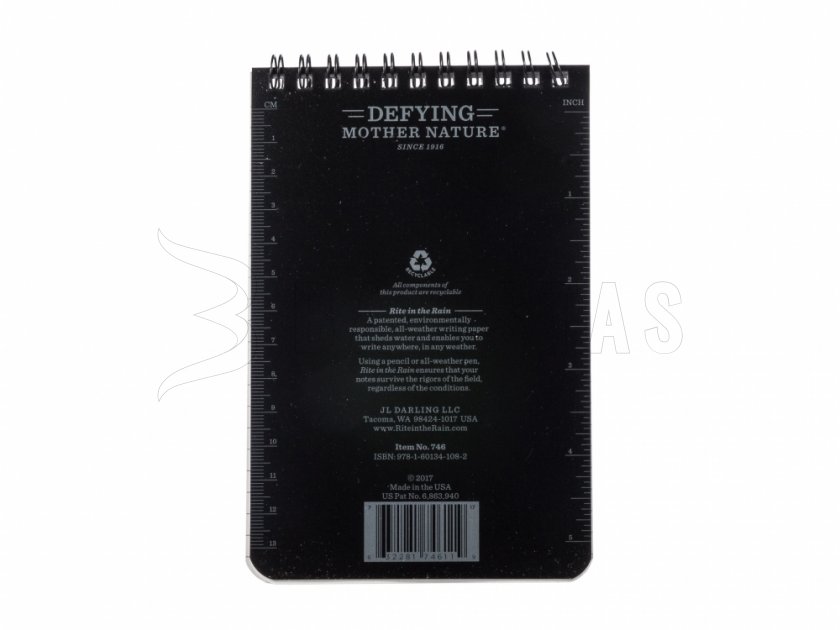 Taccuino impermeabile Rite in the Rain 746 4x6 nero