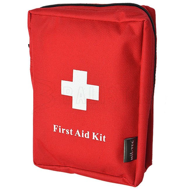 Kit di primo soccorso Mil-Tec grande 19x14x6,5 cm rosso