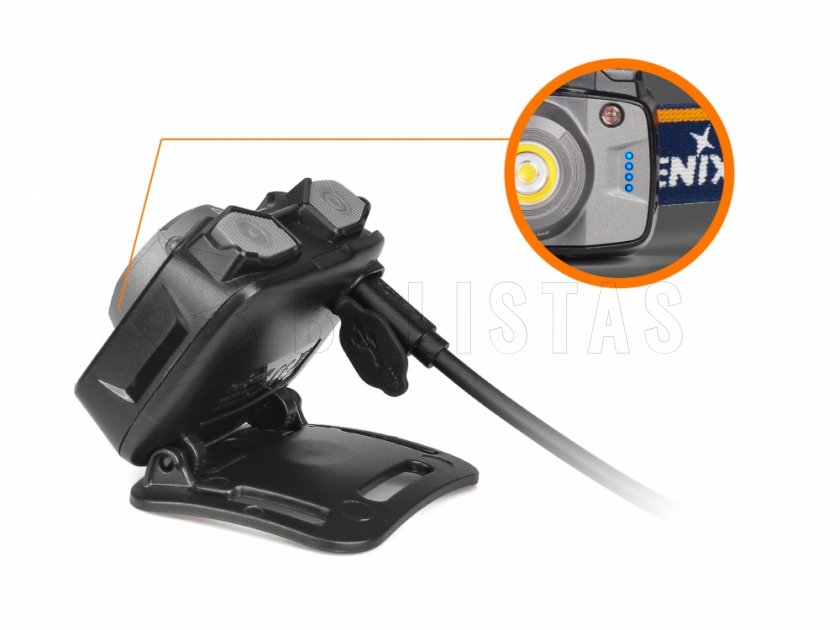 Lampada frontale a diodi Fenix HL32R grigia