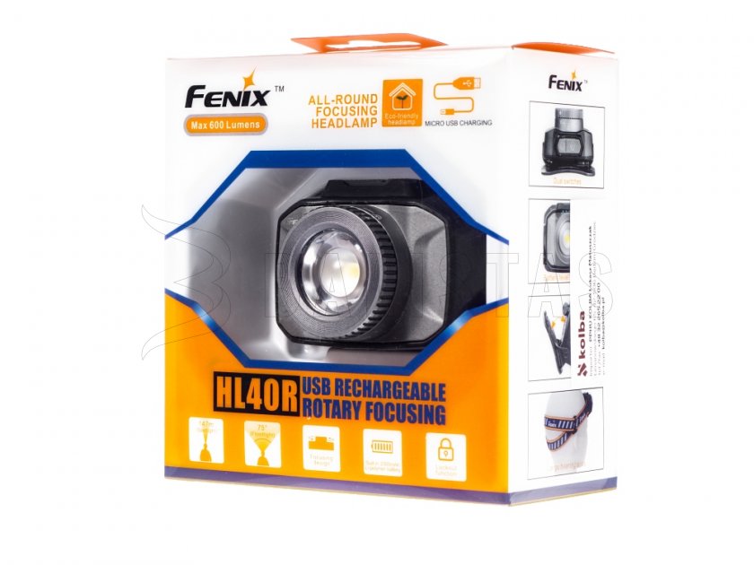 Torcia frontale a LED Fenix HL40R grigia