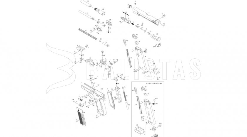 Pistola ad aria compressa ASG CZ-75 Blow Back 4,5mm