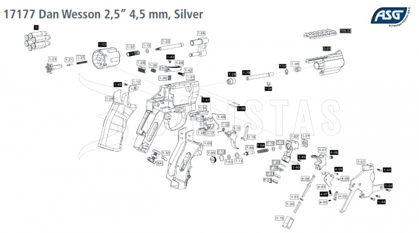 Revolver ad aria compressa ASG Dan Wesson 2,5" 4,5mm
