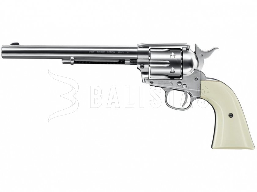 Revolver ad aria compressa Umarex Colt SAA 45 7,5" nikl diabolo 4,5mm