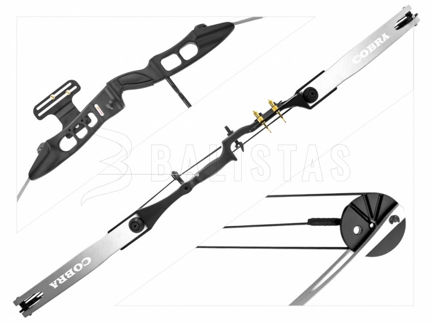 Arco Perfect Line Cobra compound 55lb argento mancino