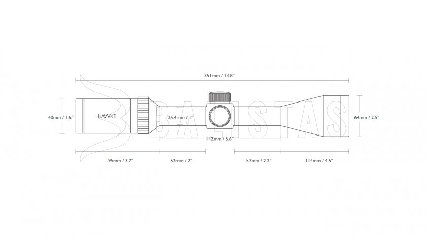 Cannocchiale Hawke Vantage 3-9x50 AO Mil Dot IR