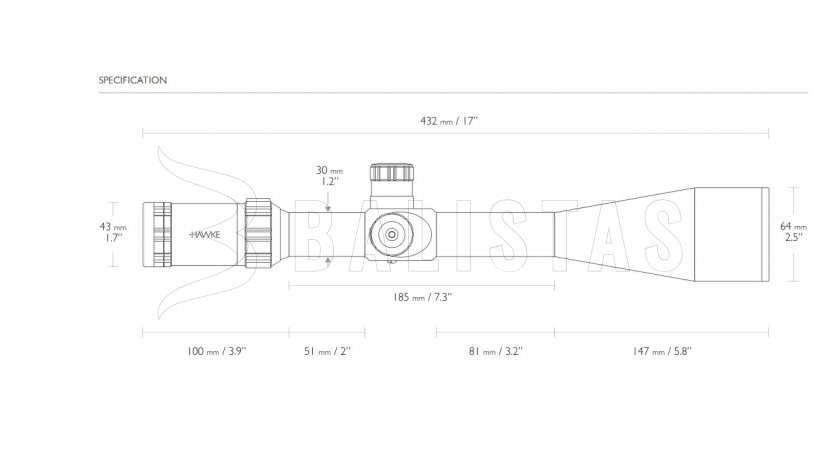 Cannocchiale Hawke Sidewinder 30 SF 8-32x56 SR Pro