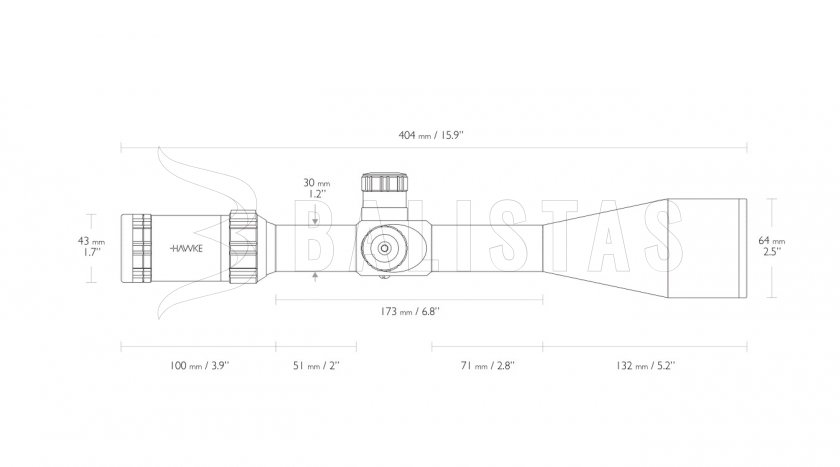 Cannocchiale Hawke Sidewinder 30 SF 6-24x56 SR Pro