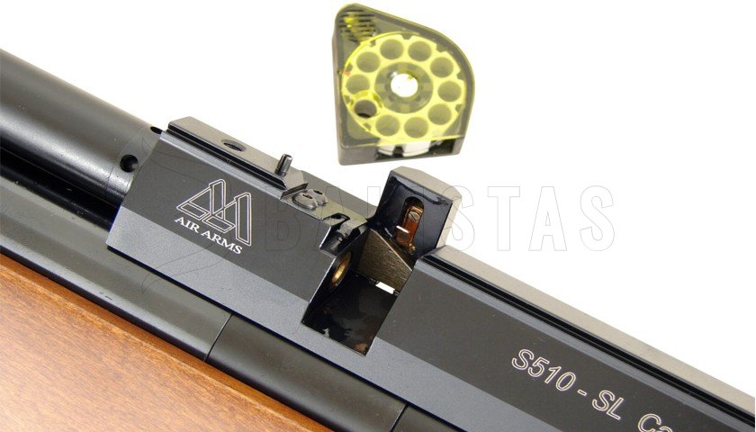 Carabina ad aria compressa Air Arms S510 4,5mm Noce Sinistra