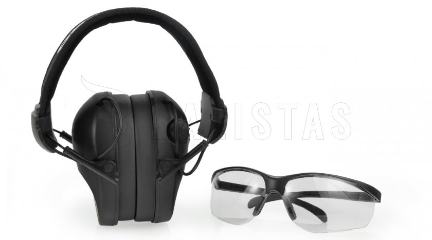 RealHunter Active Pro nero Cuffie + occhiali