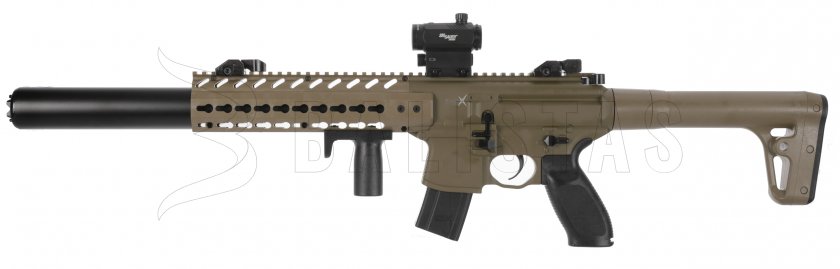 Carabina ad aria Sig Sauer MCX FDE 4,5mm con collimatore