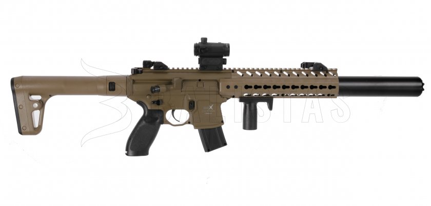 Carabina ad aria Sig Sauer MCX FDE 4,5mm con collimatore