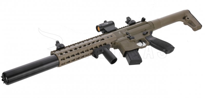Carabina ad aria Sig Sauer MCX FDE 4,5mm con collimatore