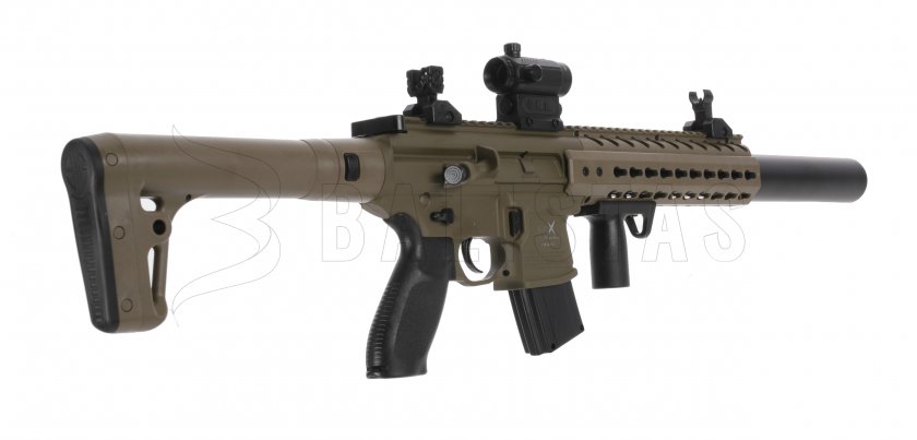 Carabina ad aria Sig Sauer MCX FDE 4,5mm con collimatore