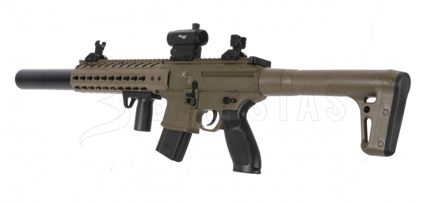 Carabina ad aria Sig Sauer MCX FDE 4,5mm con collimatore