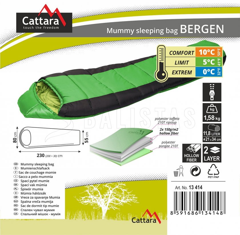 Sacco a pelo Bergen 210cm