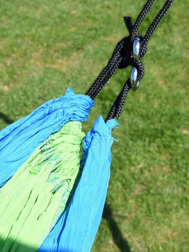 Amaca NYLON 275x137 cm verde-blu