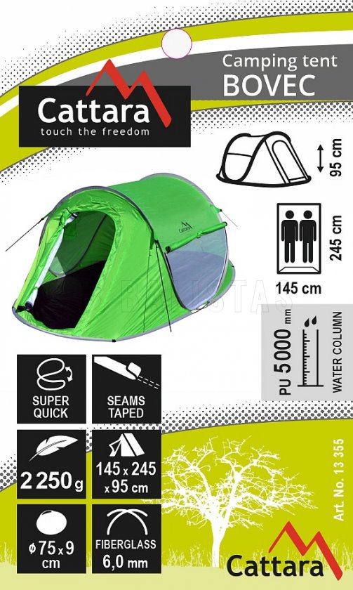 Tenda BOVEC per 2 persone 245x145x95 cm