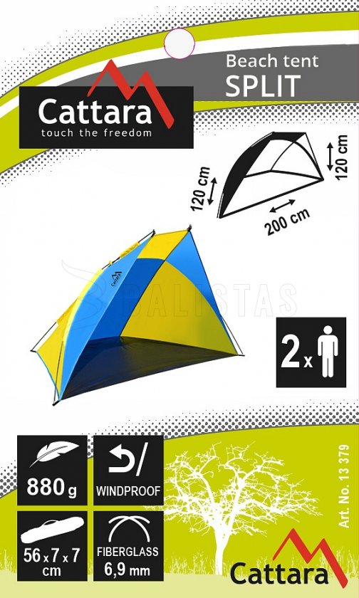 Tenda da spiaggia SPLIT 200x120x120 cm