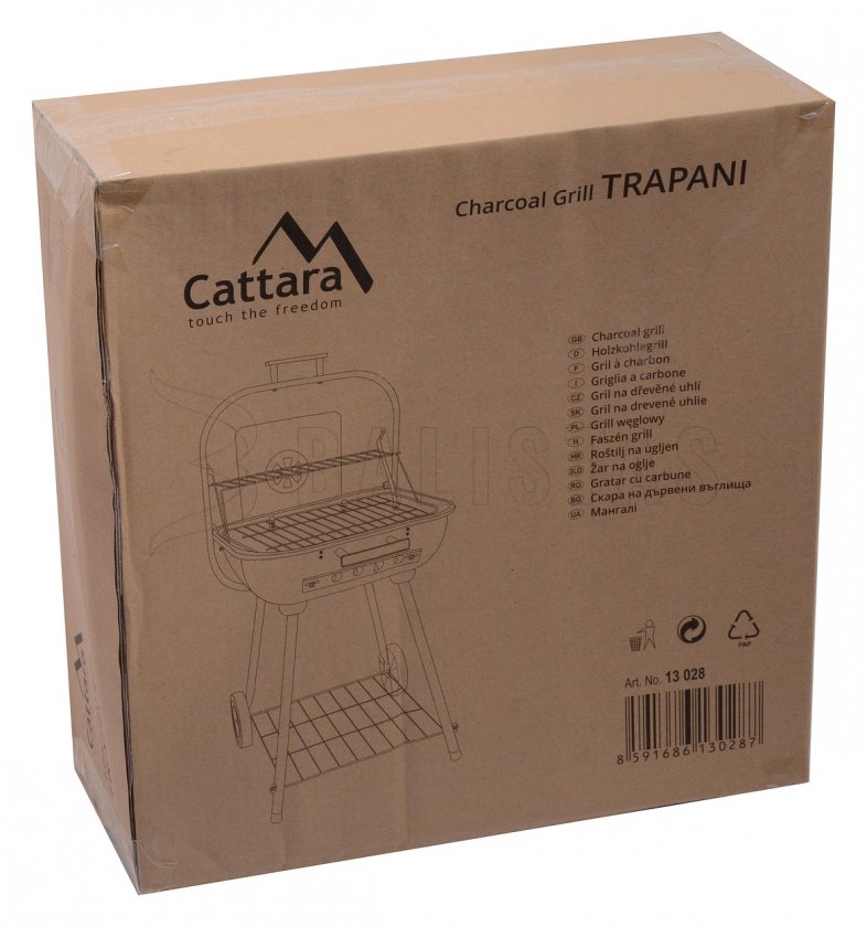 Griglia a carbone rettangolare Trapani 46 cm