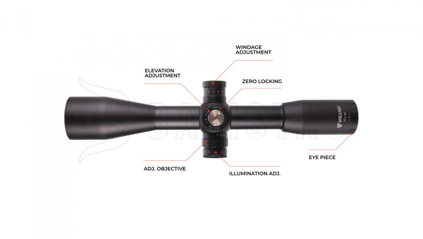 Cannocchiale Valiant Zephyr 10x44 SF SIR 10x 1/2 Mil-Dot