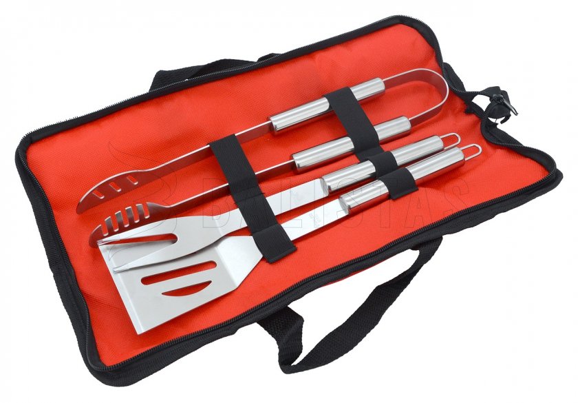 Set utensili per grigliata 3 pz textil bag