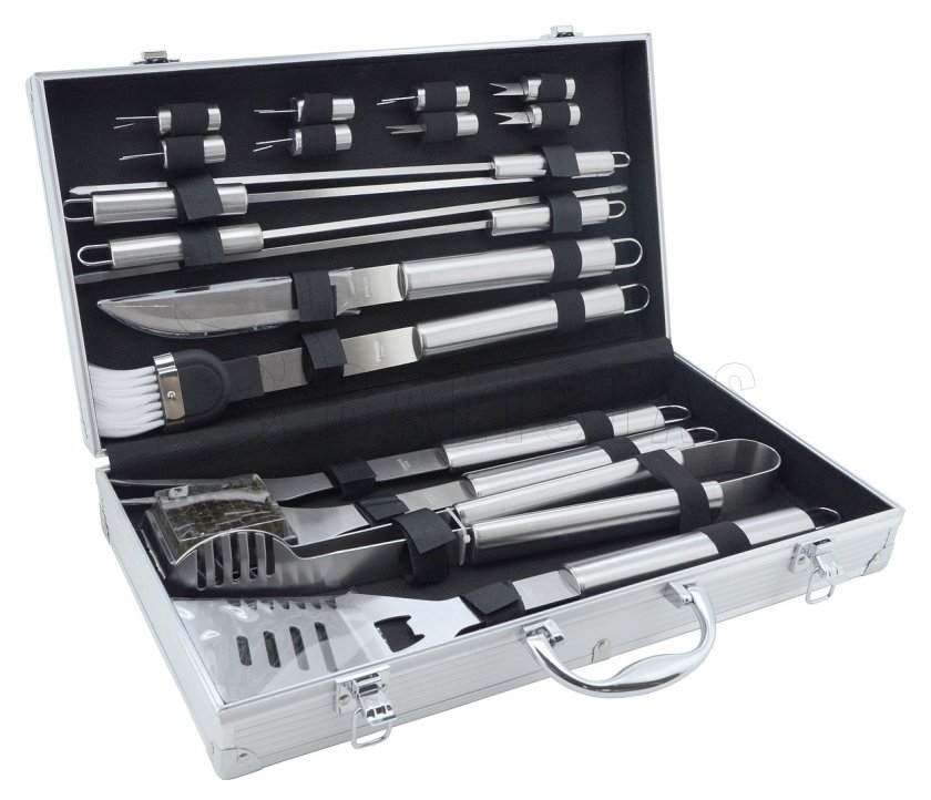 Set utensili da grigliata 18 pz valigetta ALU