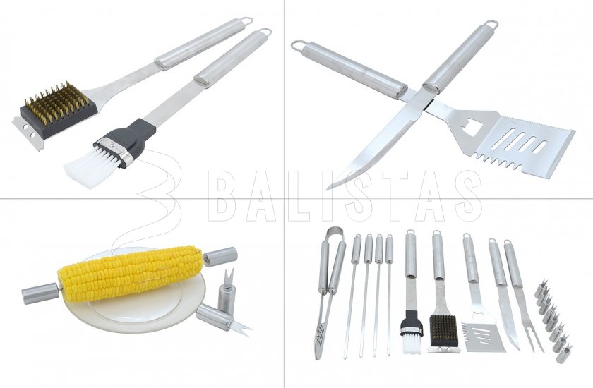 Set utensili da grigliata 18 pz valigetta ALU