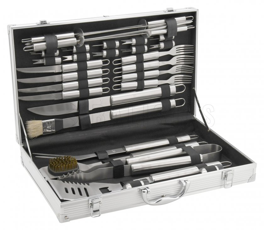 Set utensili da barbecue 30 pz valigetta ALU