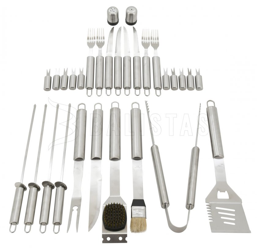 Set utensili da barbecue 30 pz valigetta ALU