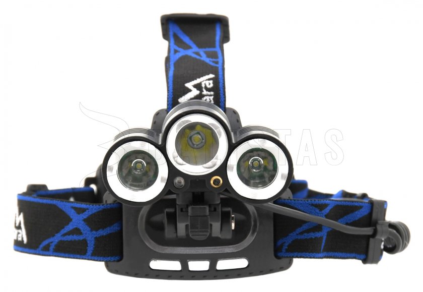 Lampada frontale LED 400lm (1x XM-L+2x XP-E)
