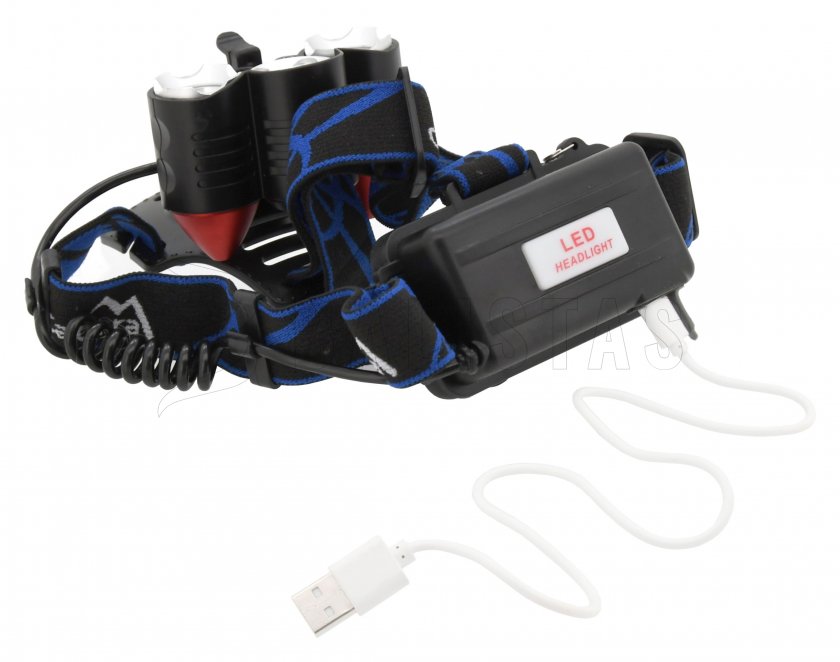Lampada frontale LED 400lm (1x XM-L+2x XP-E)