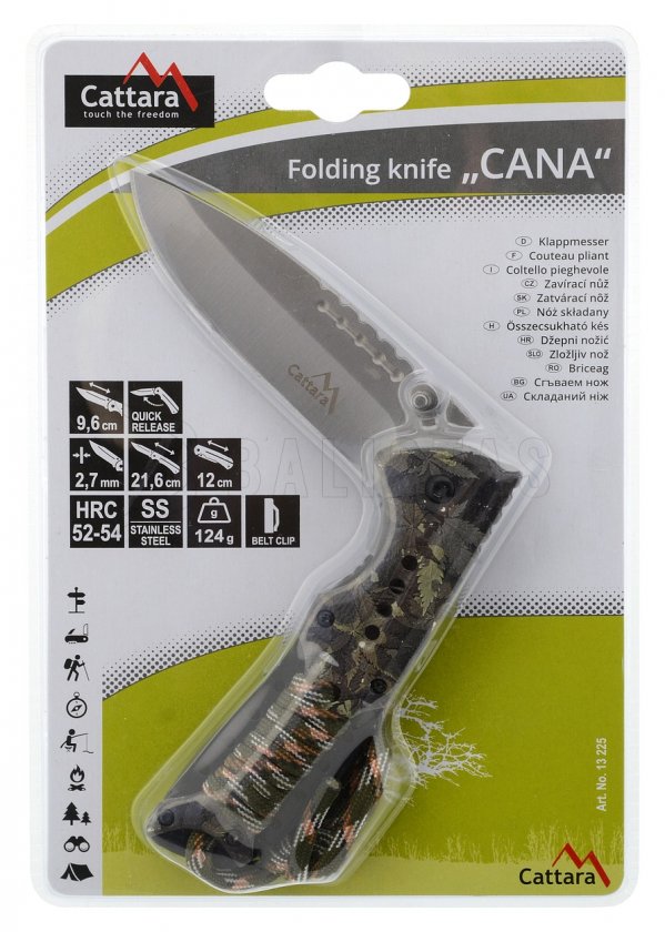 Coltello pieghevole Cana con blocco 21,6 cm